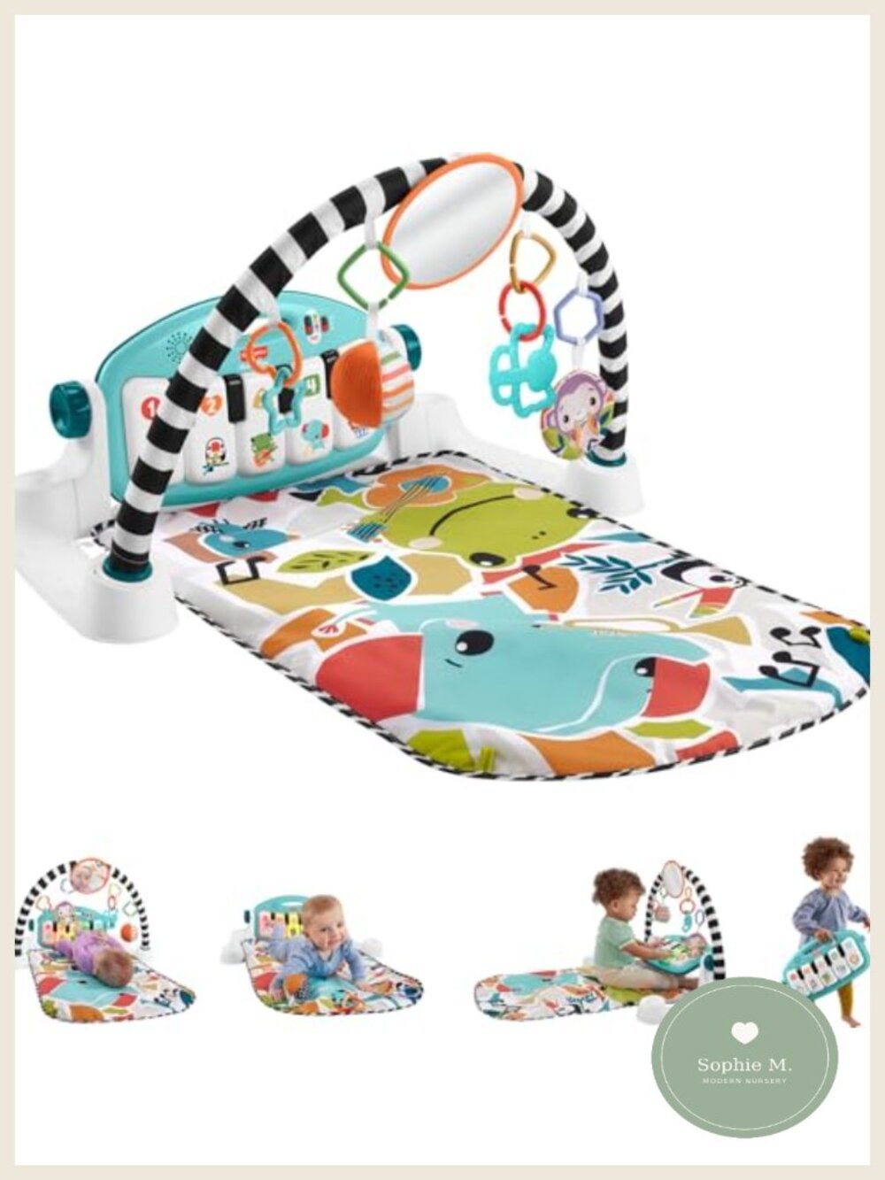 Baby Gym Kick & Play Piano Developmental Musical Toy with Lights and Learning